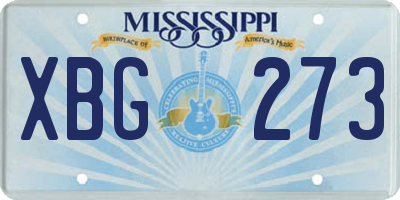 MS license plate XBG273