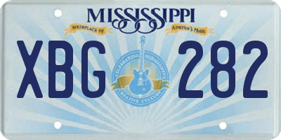MS license plate XBG282