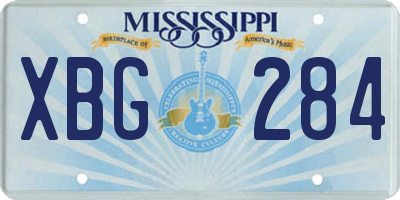 MS license plate XBG284
