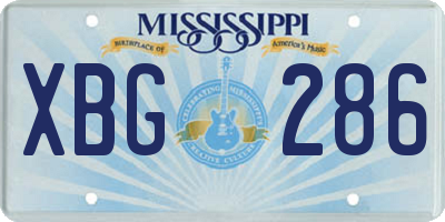 MS license plate XBG286