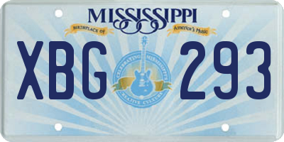 MS license plate XBG293