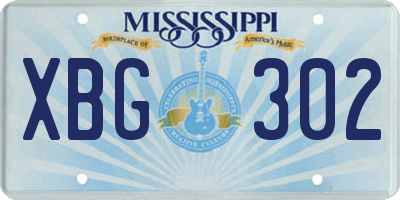 MS license plate XBG302