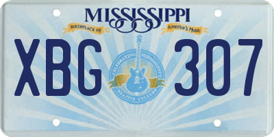 MS license plate XBG307