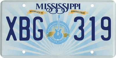MS license plate XBG319