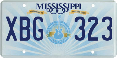MS license plate XBG323