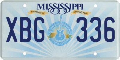 MS license plate XBG336
