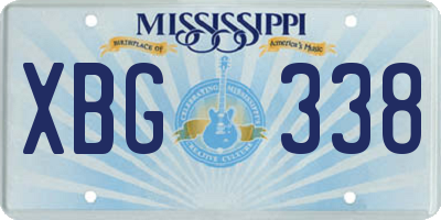 MS license plate XBG338