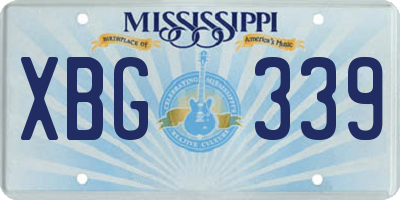 MS license plate XBG339