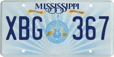 MS license plate XBG367