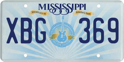 MS license plate XBG369