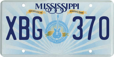 MS license plate XBG370