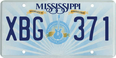 MS license plate XBG371