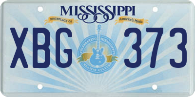 MS license plate XBG373