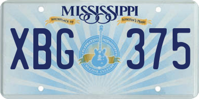 MS license plate XBG375