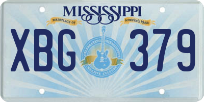 MS license plate XBG379