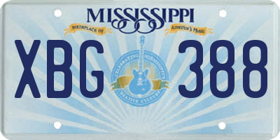 MS license plate XBG388