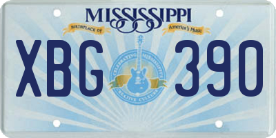 MS license plate XBG390