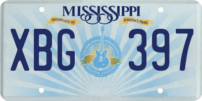 MS license plate XBG397
