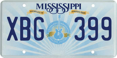 MS license plate XBG399