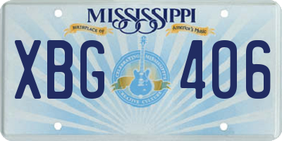 MS license plate XBG406
