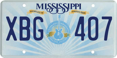 MS license plate XBG407