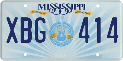 MS license plate XBG414