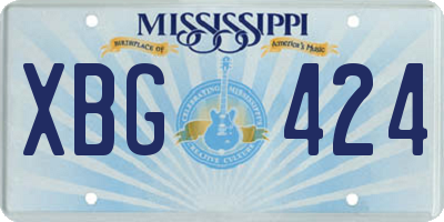MS license plate XBG424