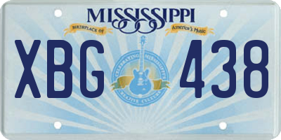 MS license plate XBG438