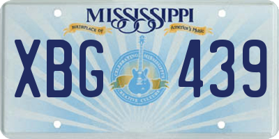 MS license plate XBG439