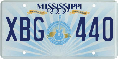MS license plate XBG440