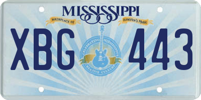 MS license plate XBG443