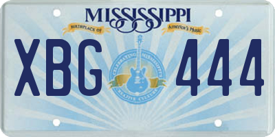 MS license plate XBG444