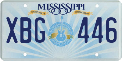 MS license plate XBG446