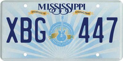 MS license plate XBG447