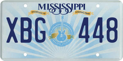 MS license plate XBG448
