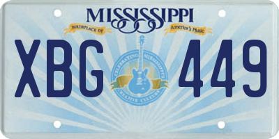MS license plate XBG449