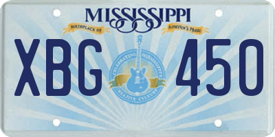 MS license plate XBG450