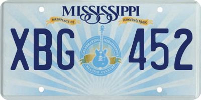 MS license plate XBG452