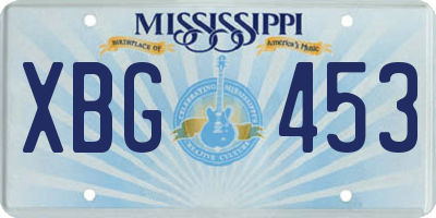 MS license plate XBG453