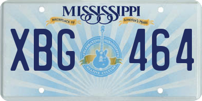 MS license plate XBG464