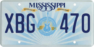 MS license plate XBG470