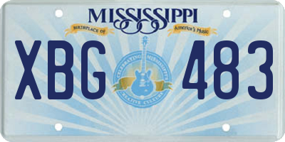 MS license plate XBG483