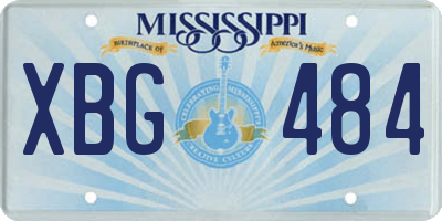 MS license plate XBG484