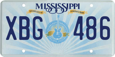 MS license plate XBG486