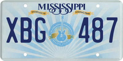 MS license plate XBG487