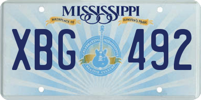 MS license plate XBG492