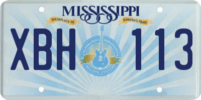 MS license plate XBH113
