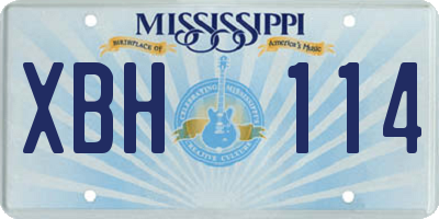 MS license plate XBH114