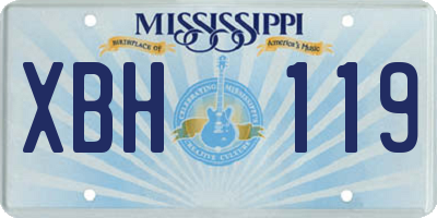 MS license plate XBH119
