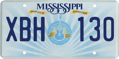 MS license plate XBH130